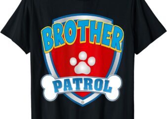 Brother Of The Birthday Boy Girl Dog Paw Family Matching T-Shirt
