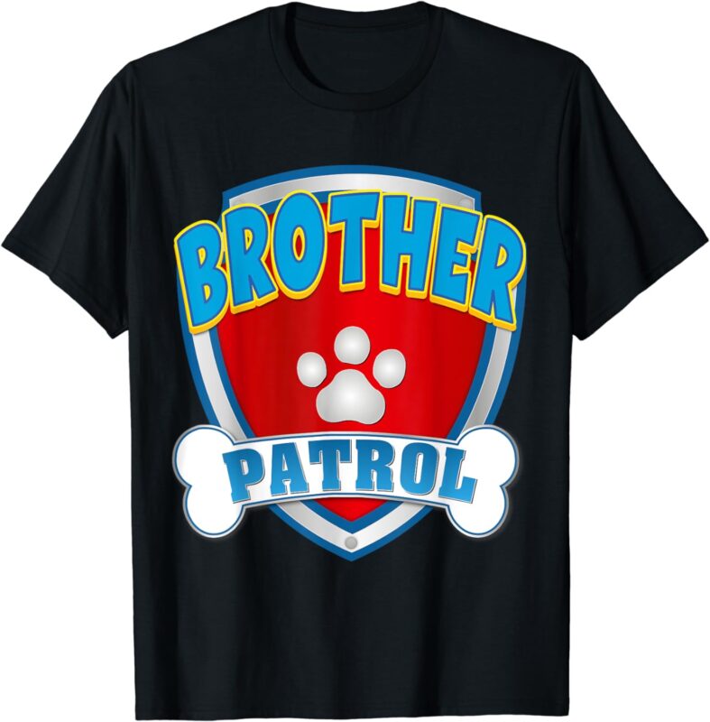 Brother Of The Birthday Boy Girl Dog Paw Family Matching T-Shirt