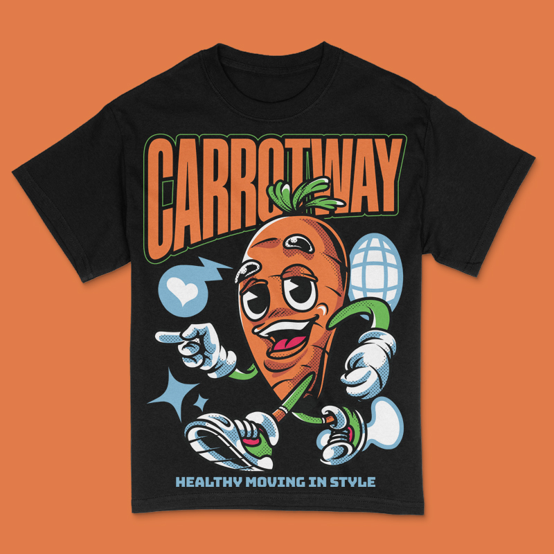 Carrot Way T-Shirt Design Template