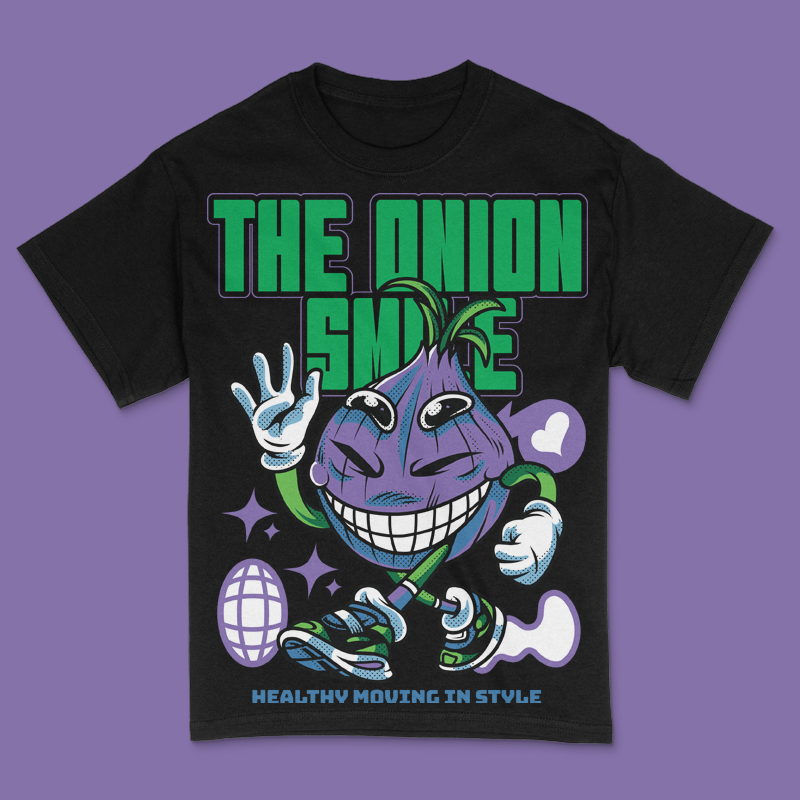 The Onion Smile T-Shirt Design Template