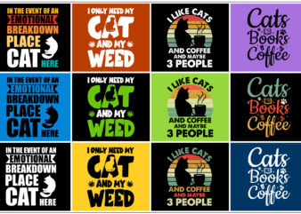 Cat T-Shirt Design Bundle