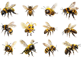 Cheerful Bee Sublimation Clipart