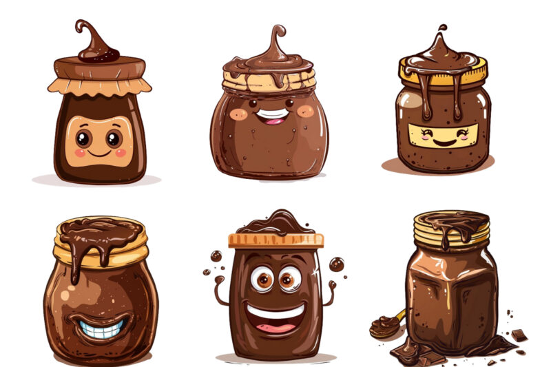 Chocolate Spread funny cartoon Jar clipat