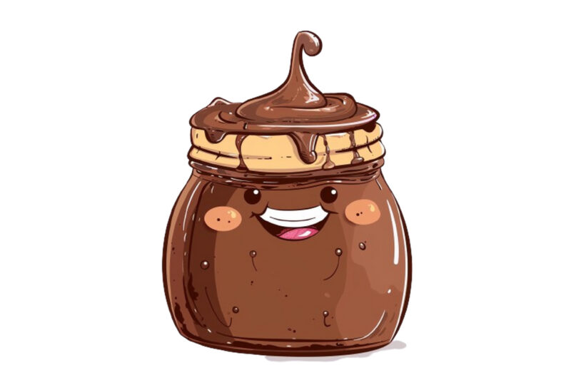 Chocolate Spread funny cartoon Jar clipat