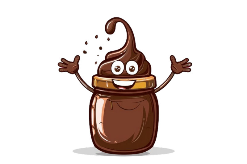 Chocolate Spread funny cartoon Jar clipat