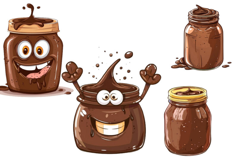 Chocolate Spread funny cartoon Jar clipat