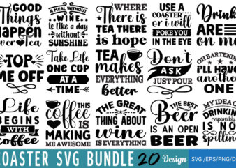 Coaster T-shirtBundle Coaster SVG Bundle