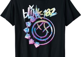 Colourful inset rock music by rock off t-shirt