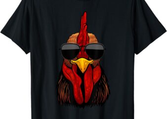 Cool Rooster Design For Men Women Kids Chicken Rooster Lover T-Shirt