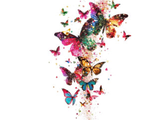 charming glitter butterfly t shirt vector file