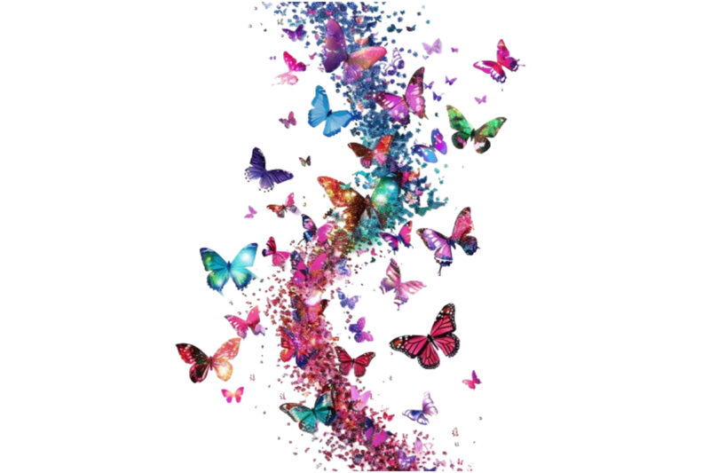 charming glitter butterfly