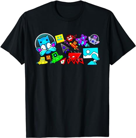 Cute Geometry Video Game Shirt, Funny Graphic Birthday Gifts T-Shirt