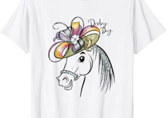 Cute Horse 150th Derby Day 2024 Horse racing Fascinator Hat T-Shirt