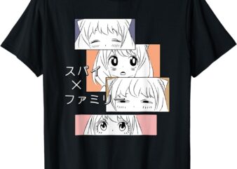 Cute Kawaii Girl Emotions x Family Anime Manga Japanese T-Shirt