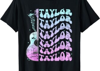 Cute Retro TAYLOR First Name Personalized Groovy Birthday T-Shirt