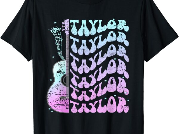 Cute retro taylor first name personalized groovy birthday t-shirt