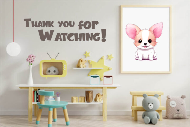 Cute cartoon dog 03. TShirt Sticker.