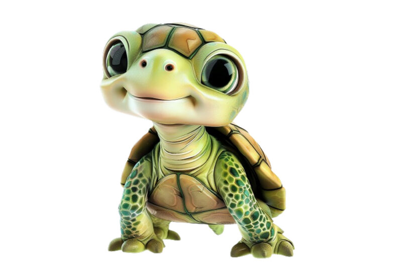 Cute Turtle 3d Clipart