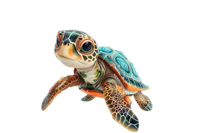 Cute Turtle 3d Clipart
