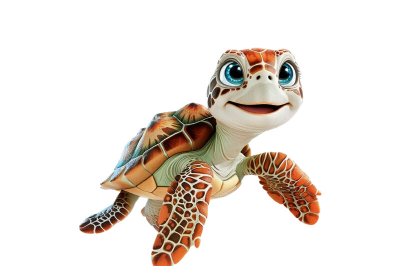 Cute Turtle 3d Clipart
