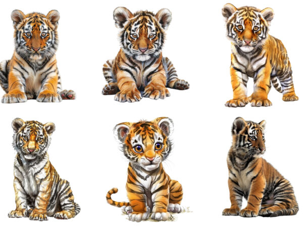 Baby tiger full body sublimation t shirt template