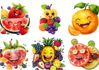 Cute smile Fruit Clipart t shirt vector file
