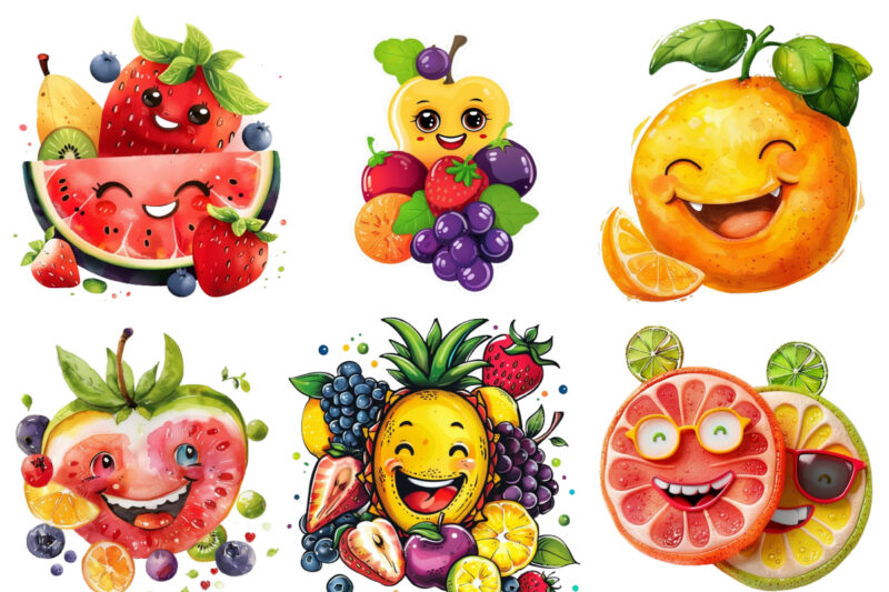 Cute smile Fruit Clipart