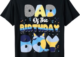 Dad And Mom Birthday Boy Dog Family Matching T-Shirt