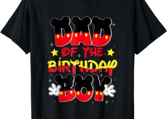 Dad And Mom Birthday Boy Mouse Family Matching T-Shirt
