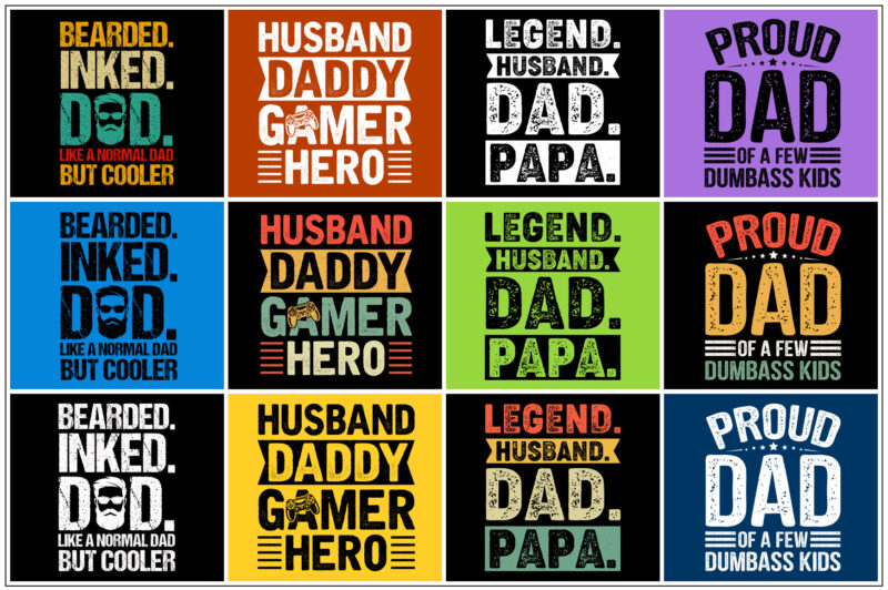 Dad Daddy T-Shirt Design Bundle