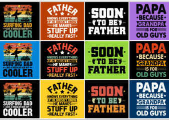 Dad Father Papa T-Shirt Design Bundle