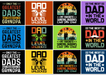 Dad father's day t-shirt design bundle