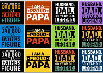 Dad father's day t-shirt design bundle