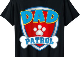 Dad Of The Birthday Boy Girl Dog Paw Family Matching T-Shirt