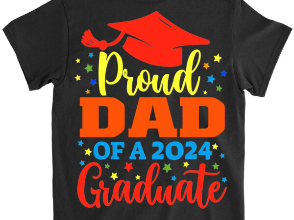 Dad senior 2024 proud dad of a class of 2024 graduate t-shir lts png file t shirt vector illustration