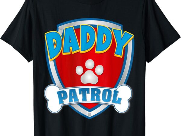 Daddy of the birthday boy girl dog paw family matching t-shirt