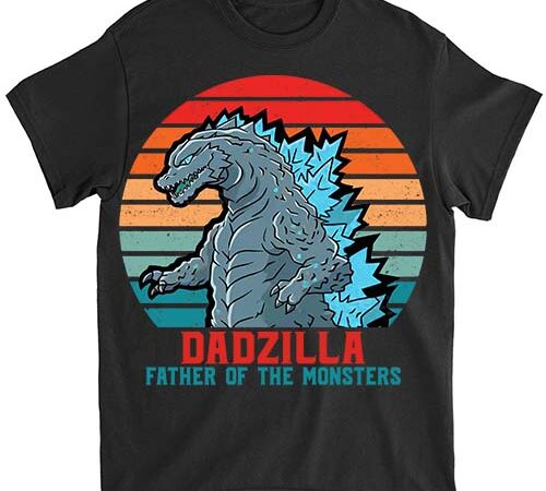 Dadzilla father of the monsters1 ltsp t shirt vector illustration