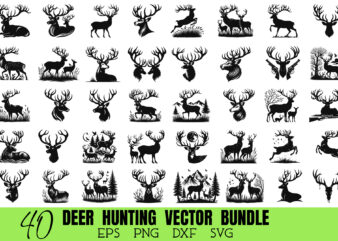 Hunting Svg Bundle, Fathers Day Svg, Hunter Svg, Deer Hunting Svg, Hunting Clipart, Hunting Svg Files For Cricut, Antlers Svg