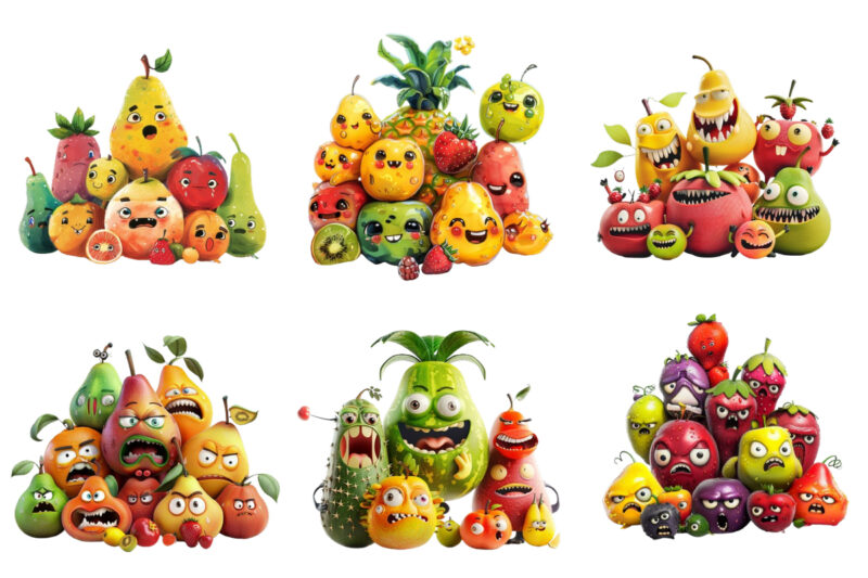 Cute Fruits Illustrations