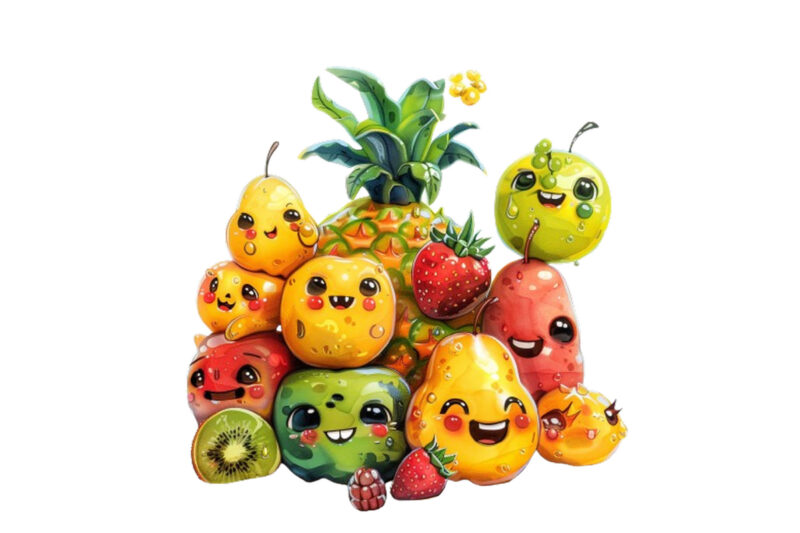 Cute Fruits Illustrations