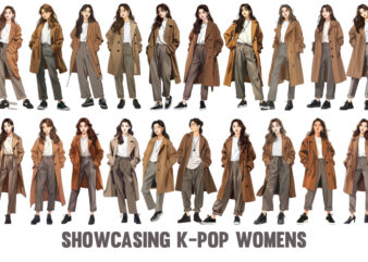 Showcasing K-Pop Womens t shirt template vector