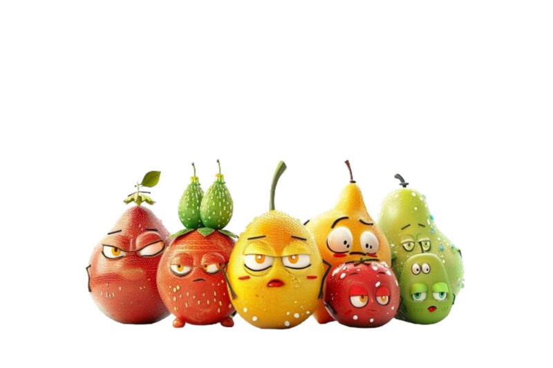 emotional fruits character
