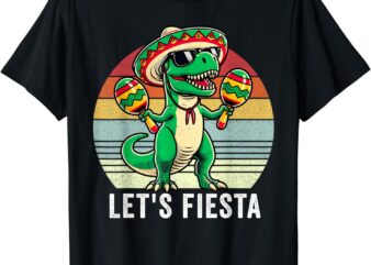 Dinosaur Cinco De Mayo Toddler Shirt Boys Kids Let’s Fiesta T-Shirt
