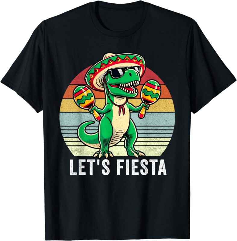 Dinosaur Cinco De Mayo Toddler Shirt Boys Kids Let’s Fiesta T-Shirt