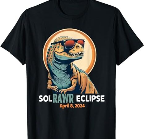 Dinosaur solar eclipse april 8 2024 eclipse kids boys trex t-shirt Dinosaur solar eclipse april 8 2024 eclipse kids boys trex t-shirt