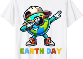 Earth Day 2024 Funny Earth Day Kids Toddler Girls Boys Dab T-Shirt