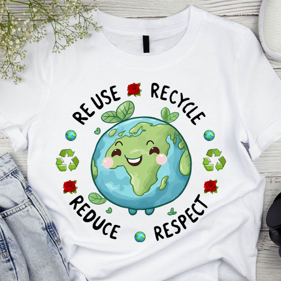 Earth Day Teacher Environment Day Recycle Earth Day T-Shirt LTSP