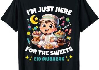 Eid Mubarak Kids Funny Happy Eid Al Fitr Eid Al Adha Sweets T-Shirt