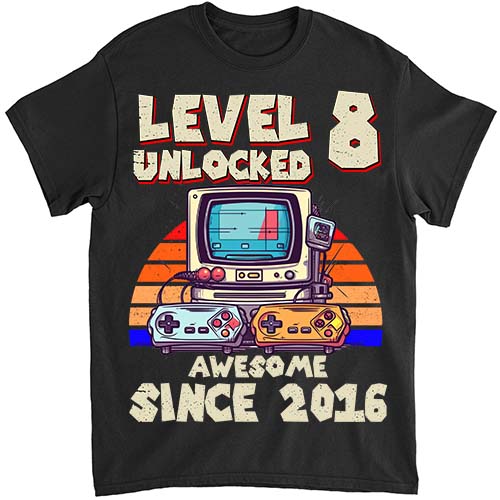 Eight 8th Birthday Decoration Boy 8yr 8 Year Old Birthday T-Shirt ltsp