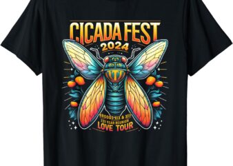 Entomology Cicada Fest 2024 Broods XIX & XIII Love Tour Gift T-Shirt